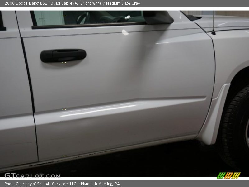 Bright White / Medium Slate Gray 2006 Dodge Dakota SLT Quad Cab 4x4