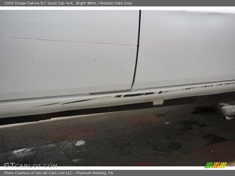Bright White / Medium Slate Gray 2006 Dodge Dakota SLT Quad Cab 4x4