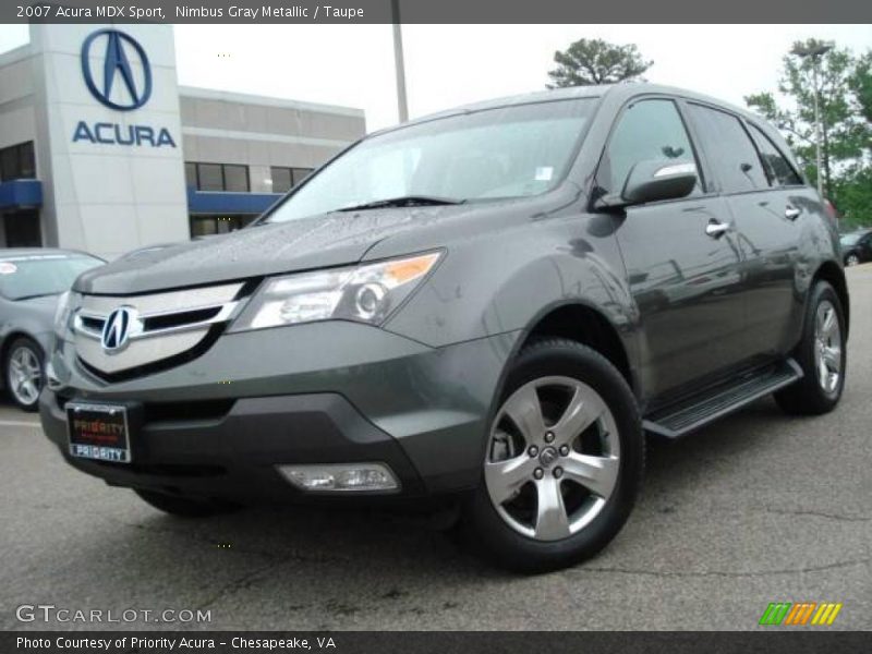 Nimbus Gray Metallic / Taupe 2007 Acura MDX Sport