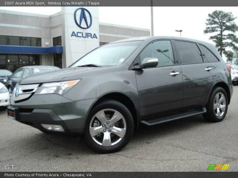 Nimbus Gray Metallic / Taupe 2007 Acura MDX Sport