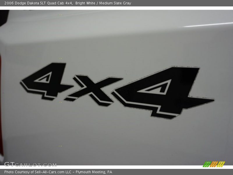 Bright White / Medium Slate Gray 2006 Dodge Dakota SLT Quad Cab 4x4