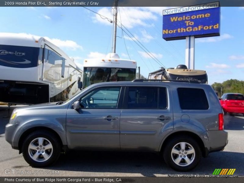 Sterling Gray Metallic / Gray 2009 Honda Pilot EX-L