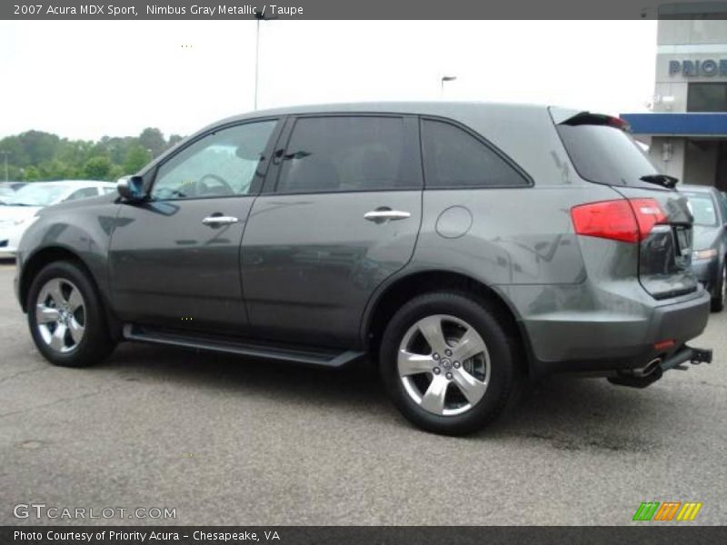 Nimbus Gray Metallic / Taupe 2007 Acura MDX Sport