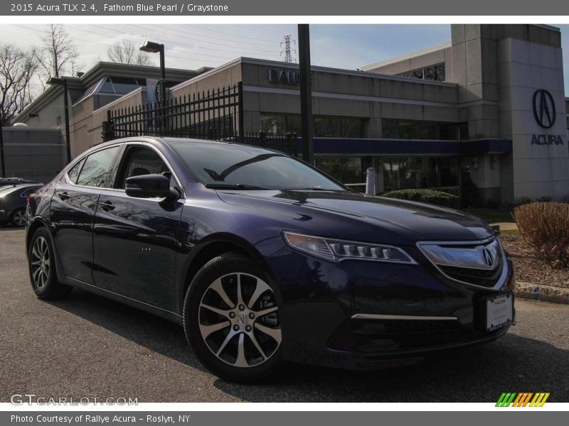 Fathom Blue Pearl / Graystone 2015 Acura TLX 2.4