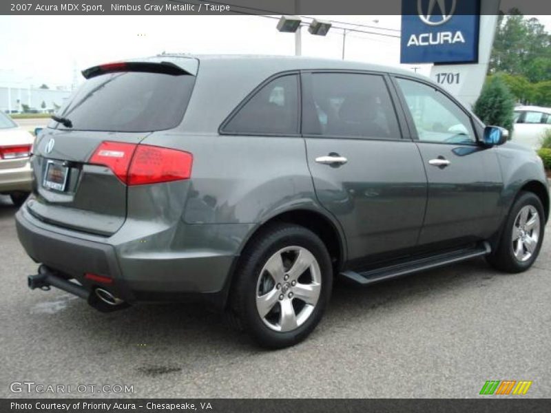 Nimbus Gray Metallic / Taupe 2007 Acura MDX Sport