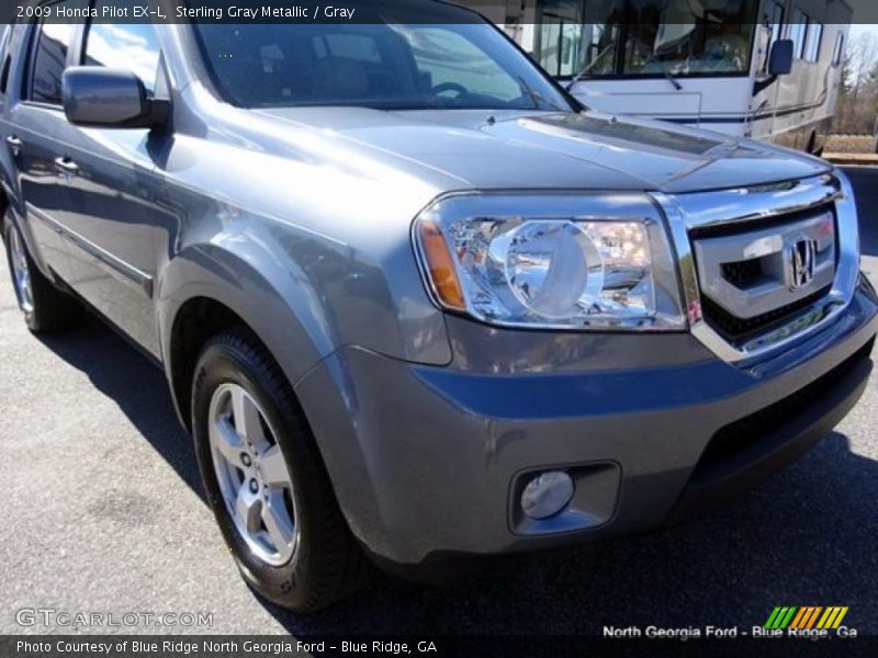 Sterling Gray Metallic / Gray 2009 Honda Pilot EX-L