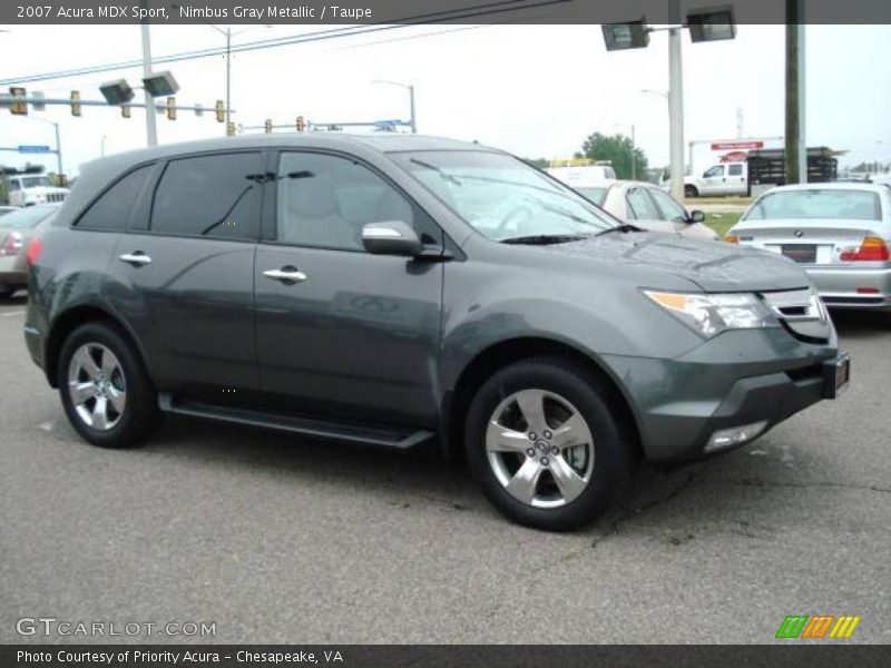 Nimbus Gray Metallic / Taupe 2007 Acura MDX Sport