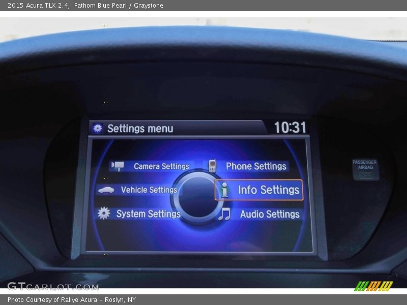 Fathom Blue Pearl / Graystone 2015 Acura TLX 2.4