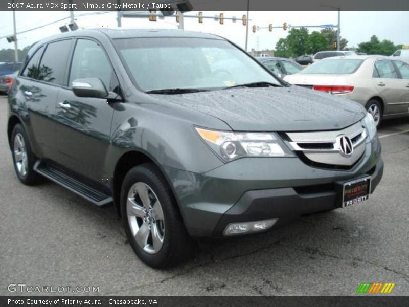 Nimbus Gray Metallic / Taupe 2007 Acura MDX Sport
