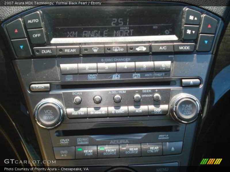 Formal Black Pearl / Ebony 2007 Acura MDX Technology