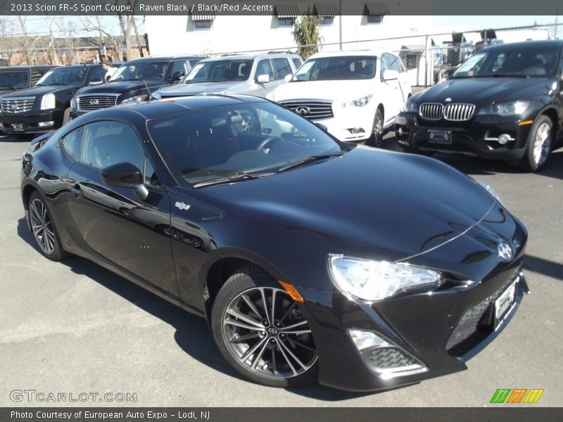 Raven Black / Black/Red Accents 2013 Scion FR-S Sport Coupe