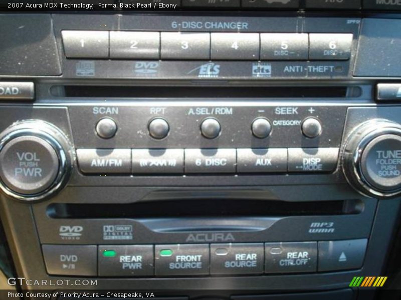 Formal Black Pearl / Ebony 2007 Acura MDX Technology