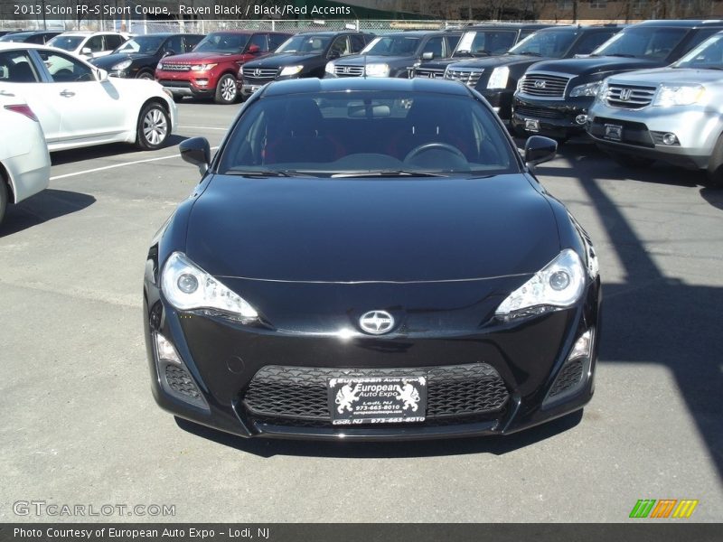 Raven Black / Black/Red Accents 2013 Scion FR-S Sport Coupe