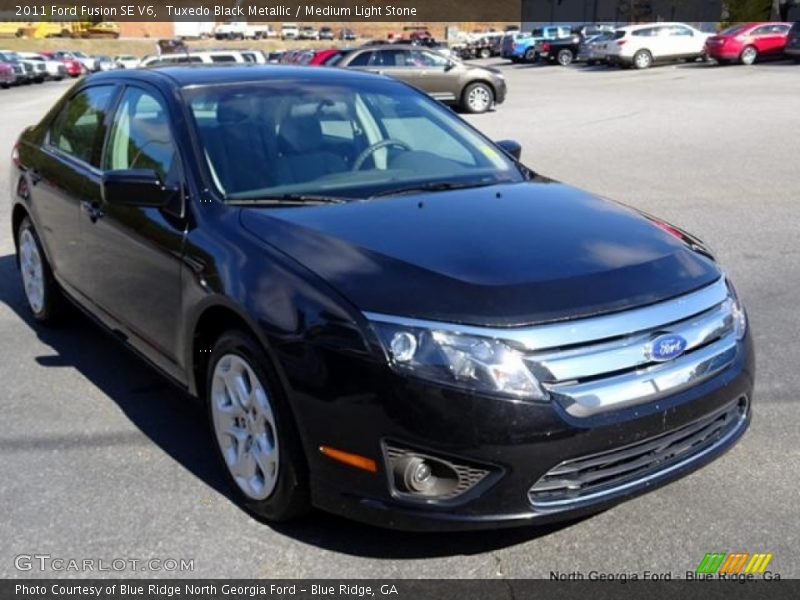 Tuxedo Black Metallic / Medium Light Stone 2011 Ford Fusion SE V6