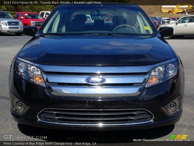Tuxedo Black Metallic / Medium Light Stone 2011 Ford Fusion SE V6