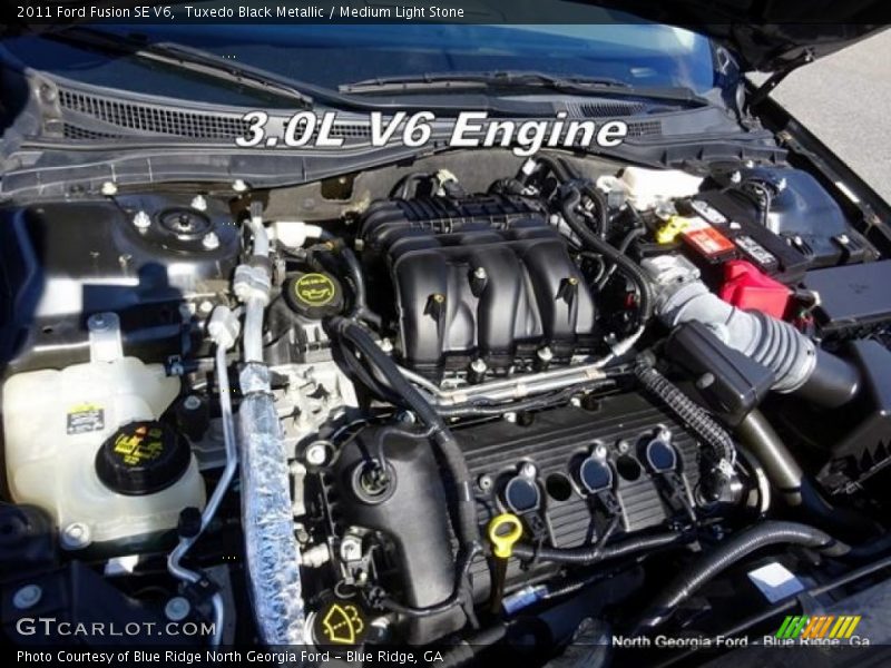 Tuxedo Black Metallic / Medium Light Stone 2011 Ford Fusion SE V6