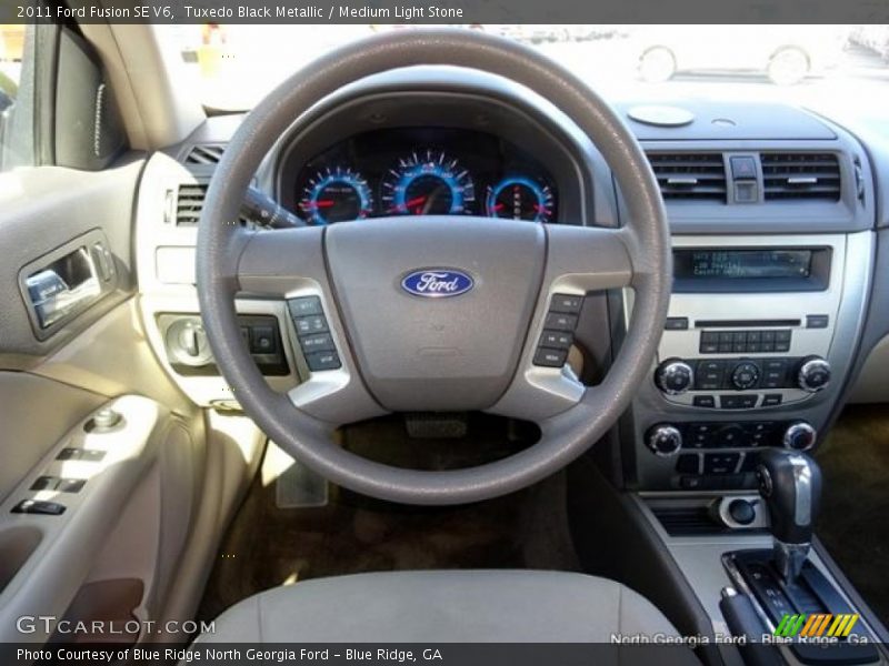 Tuxedo Black Metallic / Medium Light Stone 2011 Ford Fusion SE V6