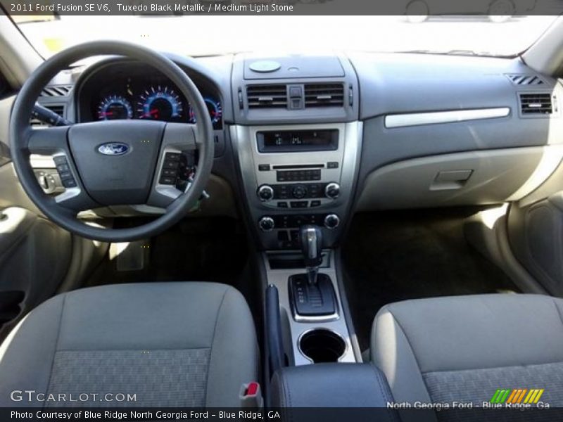 Tuxedo Black Metallic / Medium Light Stone 2011 Ford Fusion SE V6