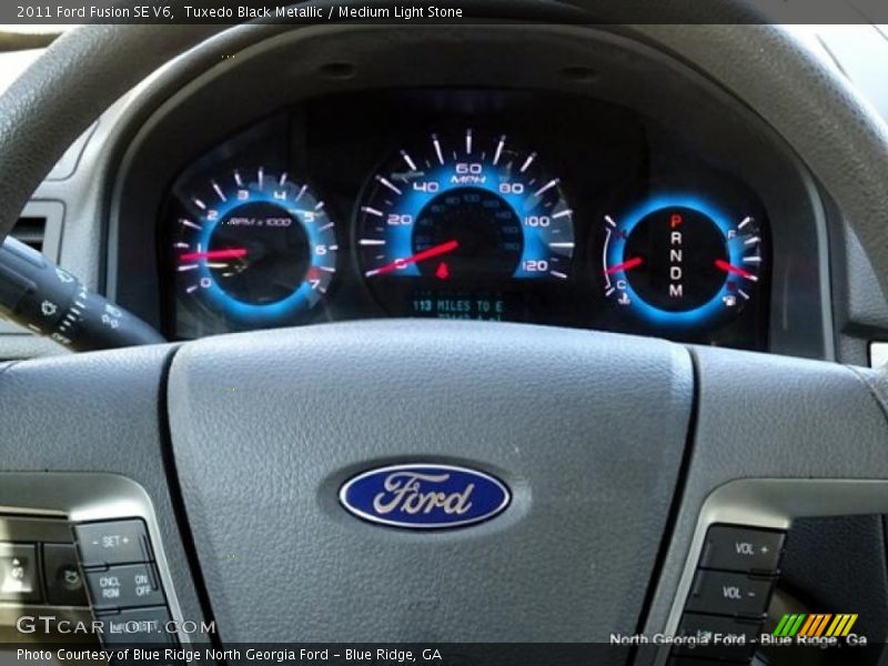 Tuxedo Black Metallic / Medium Light Stone 2011 Ford Fusion SE V6