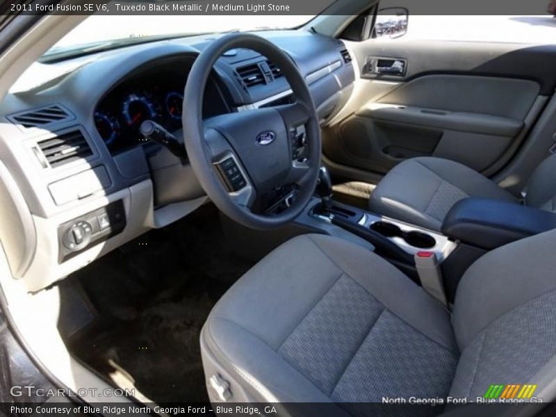Tuxedo Black Metallic / Medium Light Stone 2011 Ford Fusion SE V6