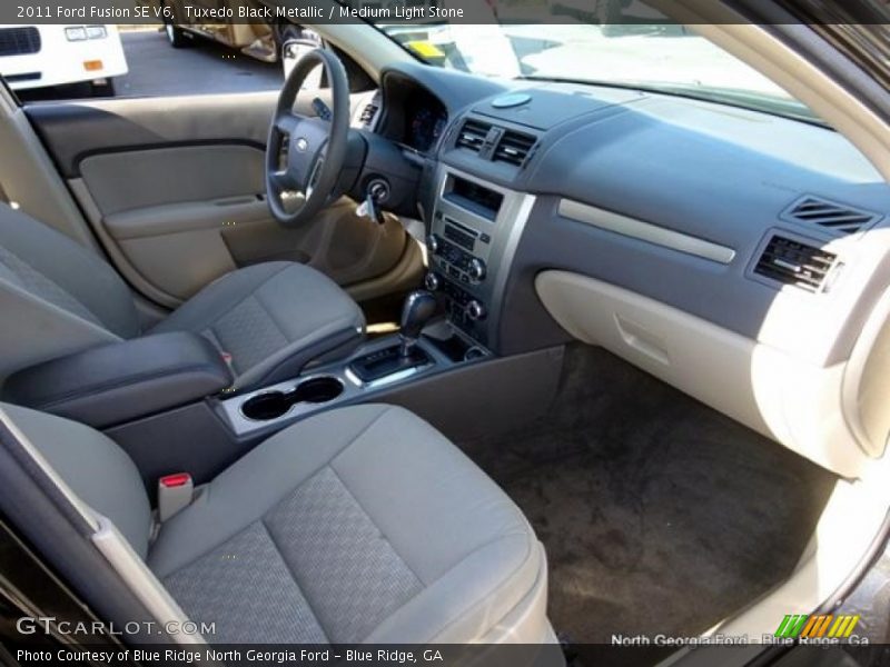 Tuxedo Black Metallic / Medium Light Stone 2011 Ford Fusion SE V6