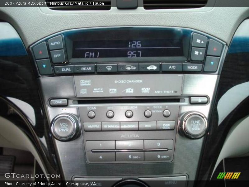 Nimbus Gray Metallic / Taupe 2007 Acura MDX Sport