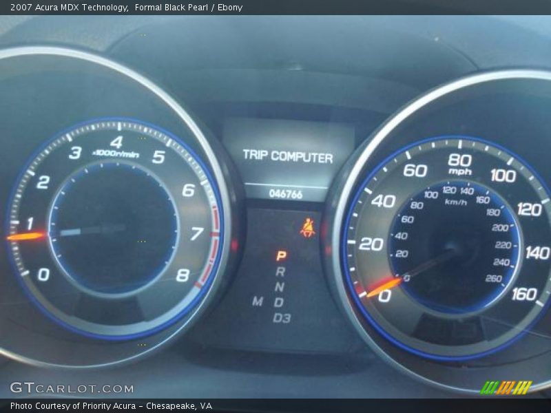 Formal Black Pearl / Ebony 2007 Acura MDX Technology