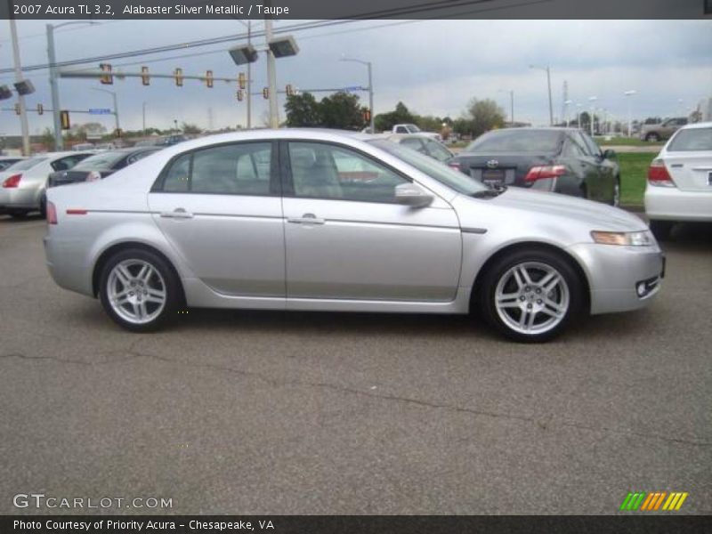 Alabaster Silver Metallic / Taupe 2007 Acura TL 3.2