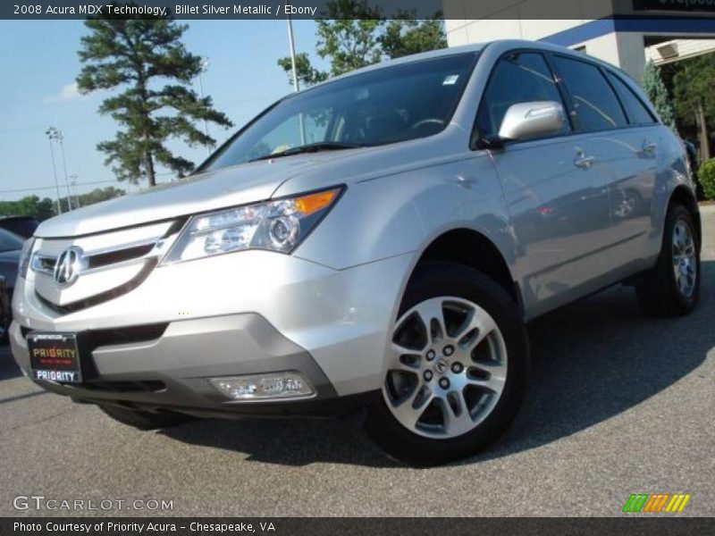 Billet Silver Metallic / Ebony 2008 Acura MDX Technology