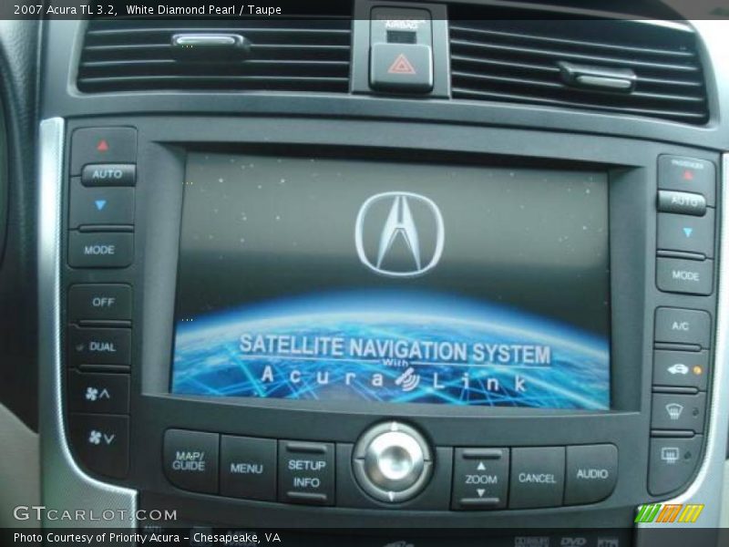 White Diamond Pearl / Taupe 2007 Acura TL 3.2