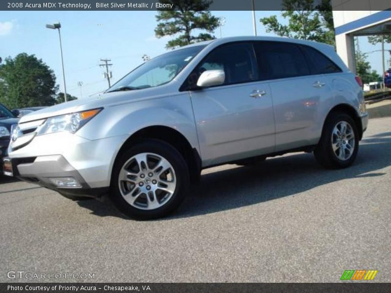 Billet Silver Metallic / Ebony 2008 Acura MDX Technology