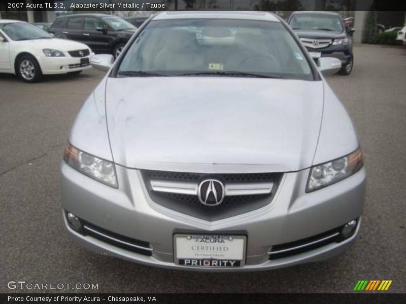 Alabaster Silver Metallic / Taupe 2007 Acura TL 3.2