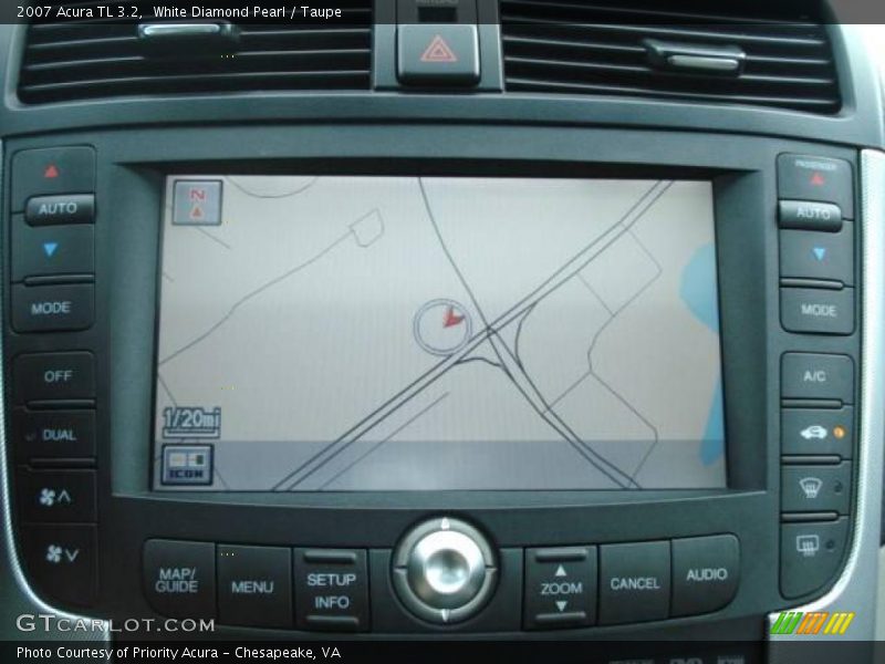 White Diamond Pearl / Taupe 2007 Acura TL 3.2
