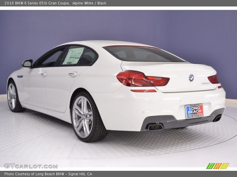 Alpine White / Black 2016 BMW 6 Series 650i Gran Coupe
