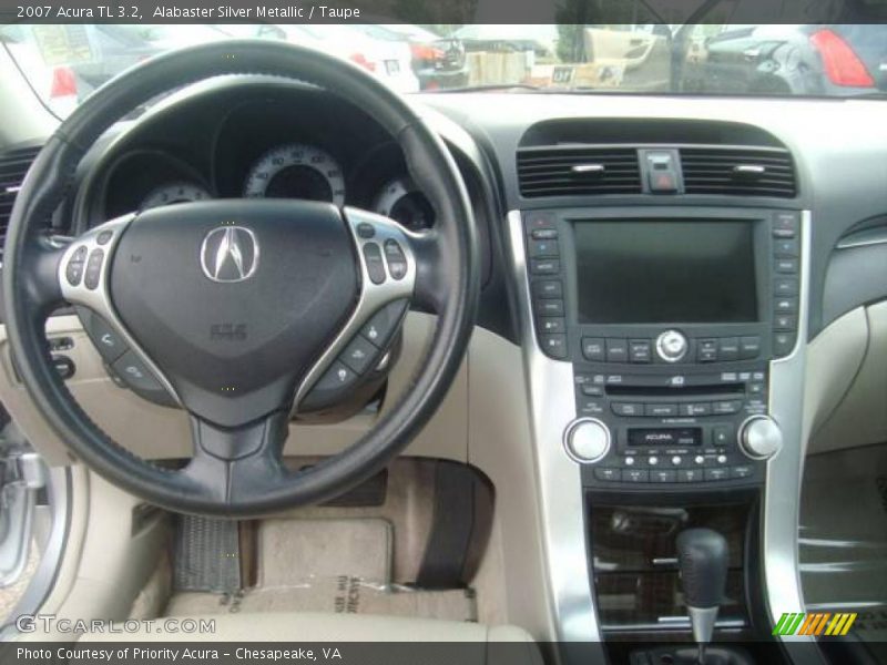 Alabaster Silver Metallic / Taupe 2007 Acura TL 3.2