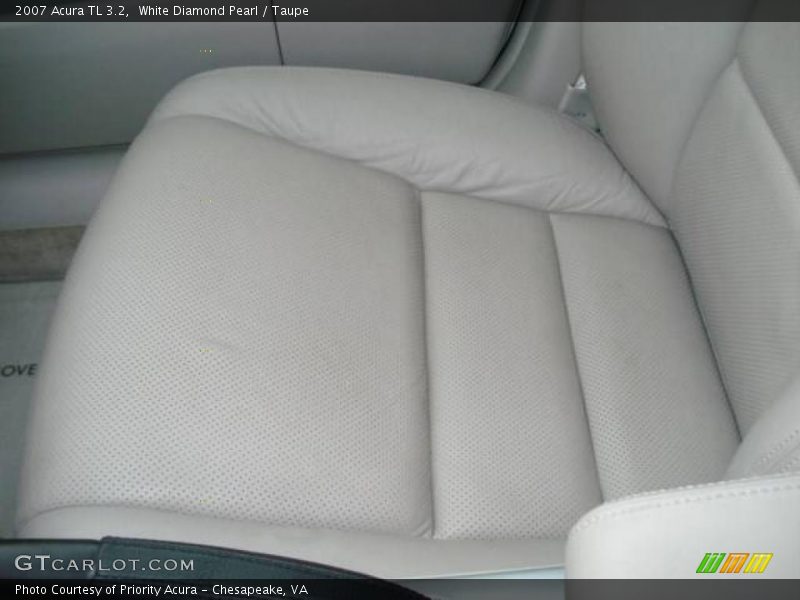 White Diamond Pearl / Taupe 2007 Acura TL 3.2