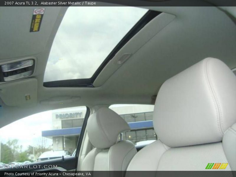 Alabaster Silver Metallic / Taupe 2007 Acura TL 3.2