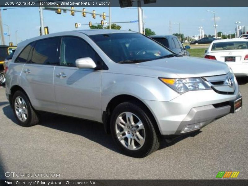 Billet Silver Metallic / Ebony 2008 Acura MDX Technology