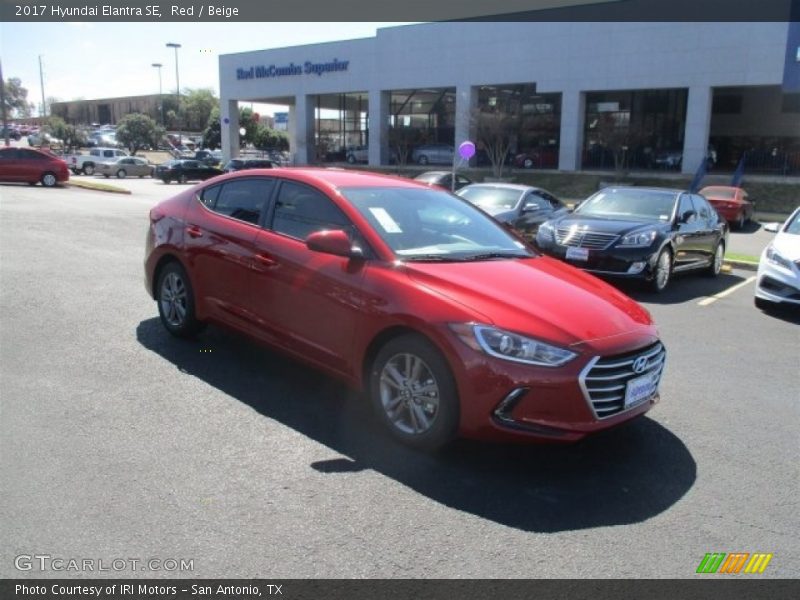 Red / Beige 2017 Hyundai Elantra SE