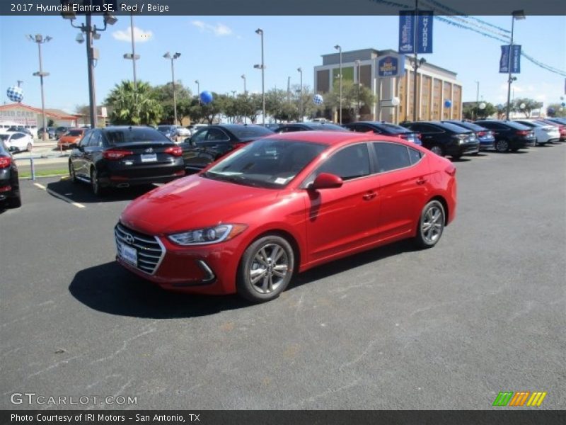 Red / Beige 2017 Hyundai Elantra SE