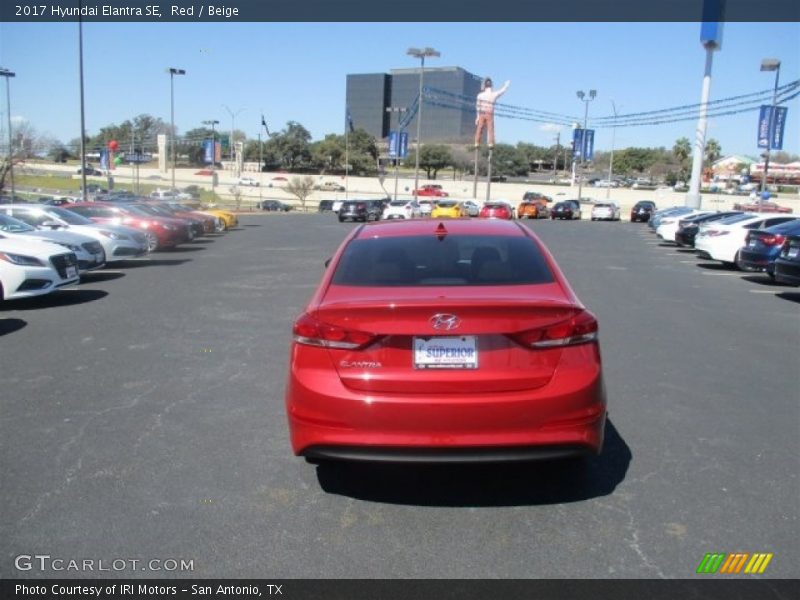 Red / Beige 2017 Hyundai Elantra SE