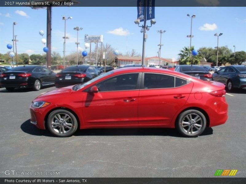 Red / Beige 2017 Hyundai Elantra SE