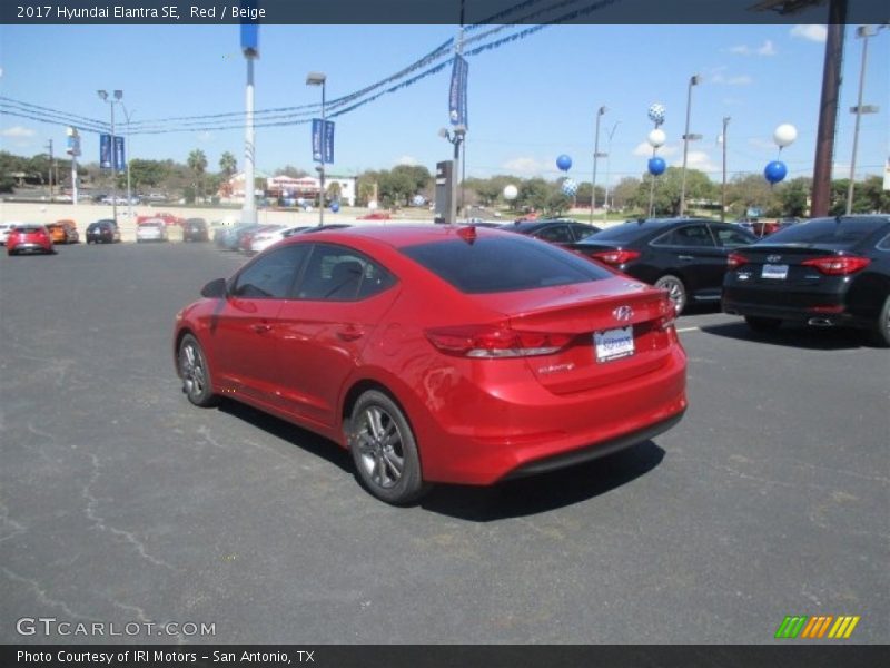 Red / Beige 2017 Hyundai Elantra SE