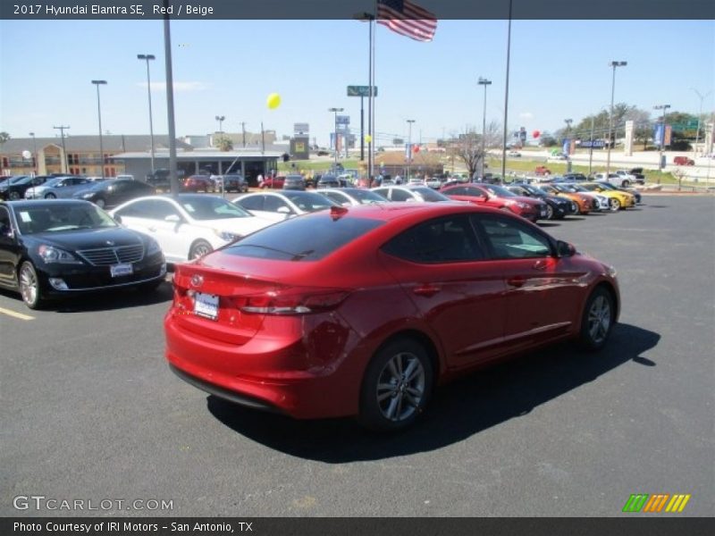 Red / Beige 2017 Hyundai Elantra SE