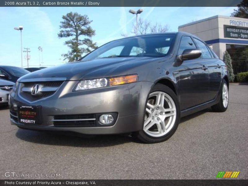 Carbon Bronze Metallic / Ebony 2008 Acura TL 3.2