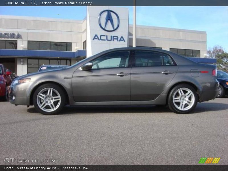 Carbon Bronze Metallic / Ebony 2008 Acura TL 3.2