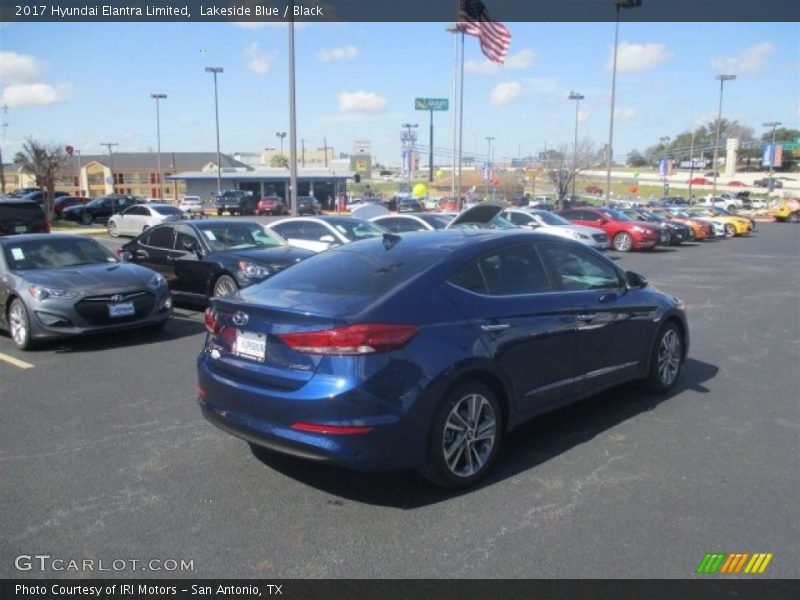 Lakeside Blue / Black 2017 Hyundai Elantra Limited