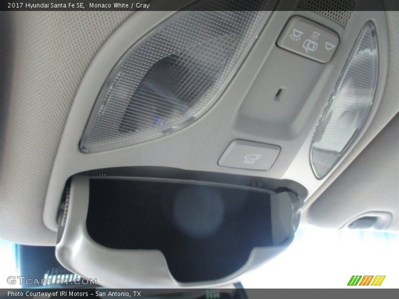 Monaco White / Gray 2017 Hyundai Santa Fe SE