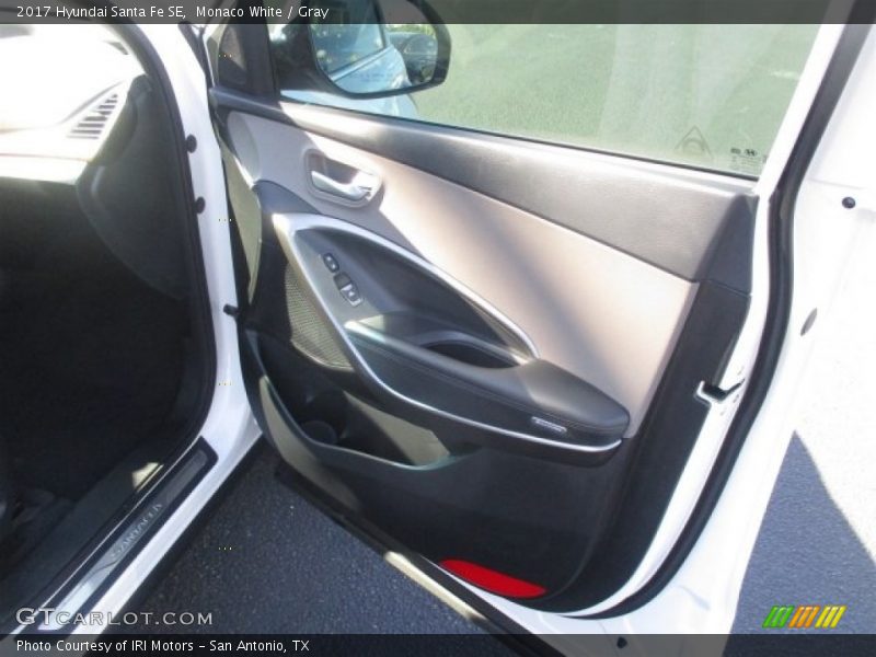 Monaco White / Gray 2017 Hyundai Santa Fe SE