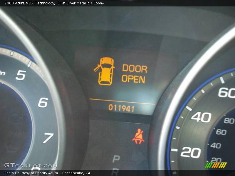 Billet Silver Metallic / Ebony 2008 Acura MDX Technology